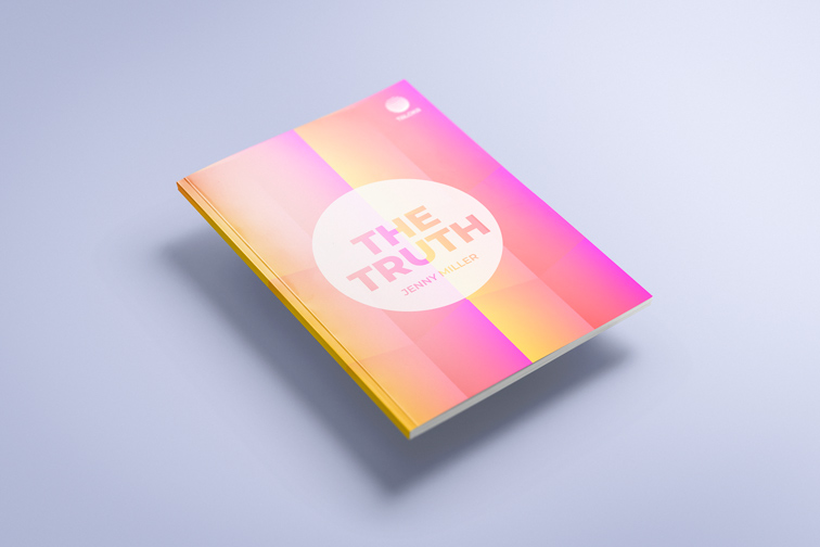 Vertical Thin Book in the Air