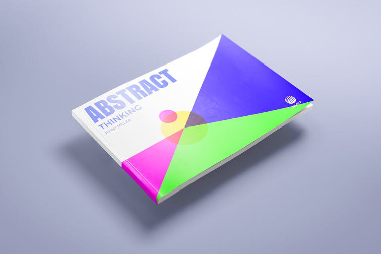 Horizontal Thin Book in the Air