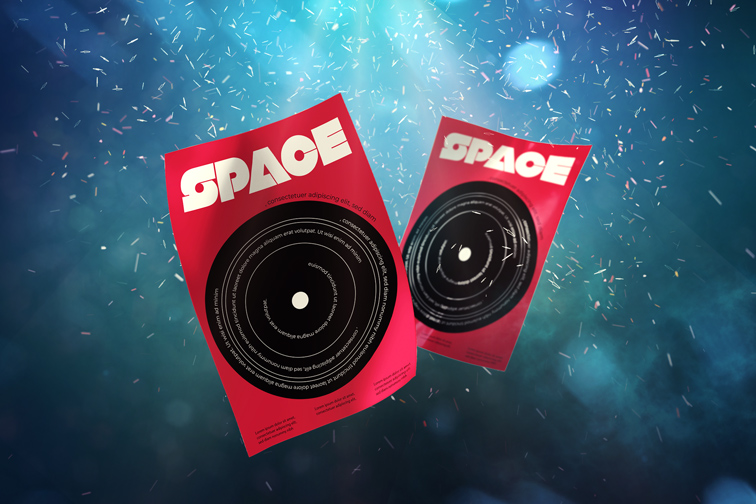 Volantes sobre un fondo de partículas