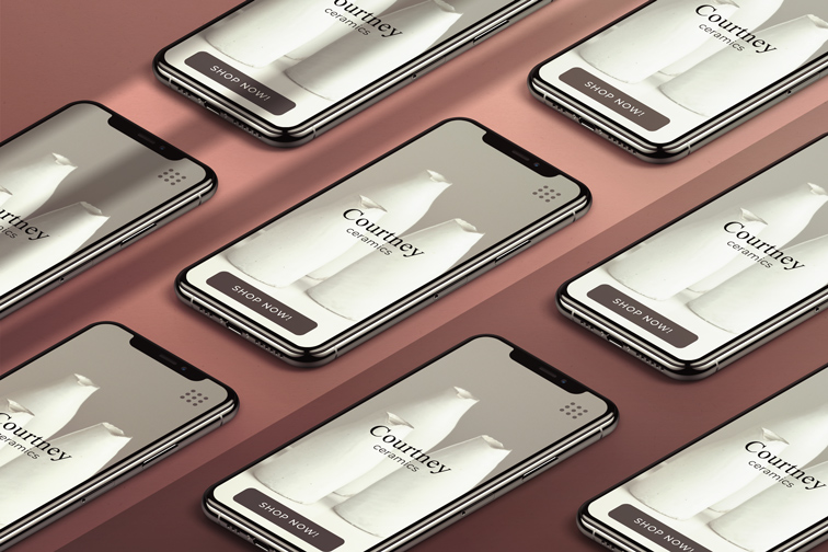 Modern iPhones on a Shady Background