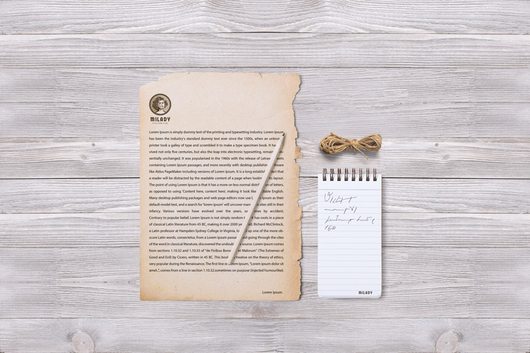 Vintage Menu, Pencil, and a Notebook