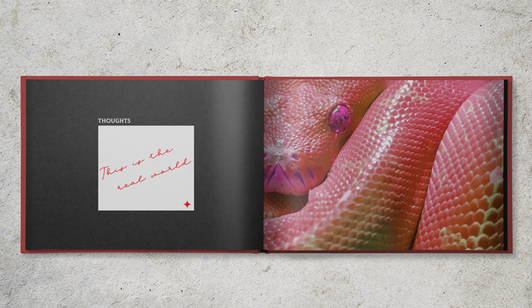 فتح الدفتر في اتجاه أفقي