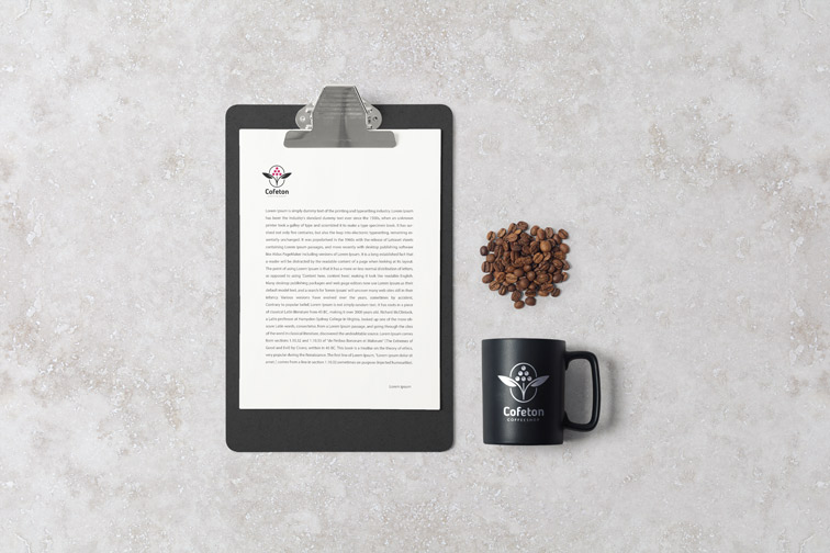 Menu Clipboard and a Cup of Coffee