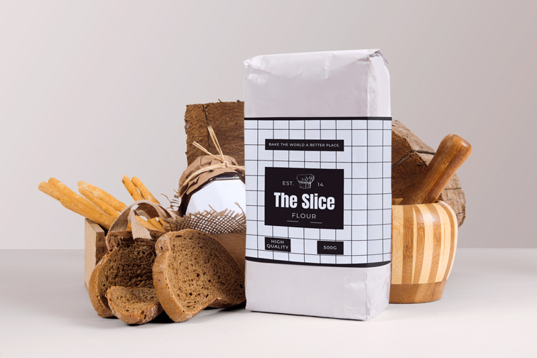 Flour Package with Baked Products
