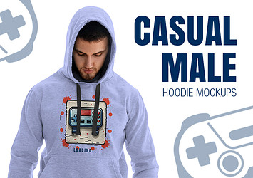 Casual Male Hoodie Mockups