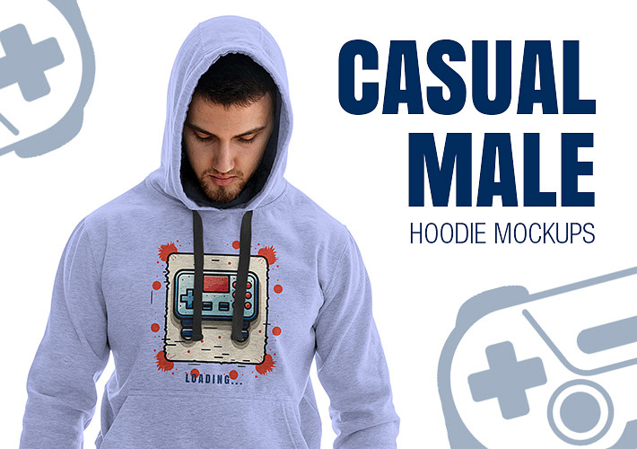 Casual Male Hoodie Mockups