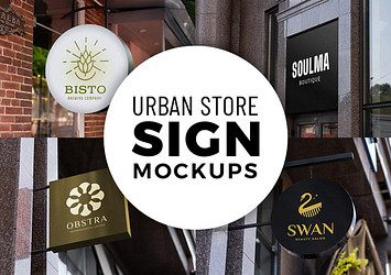 Urban Store Sign Mockups