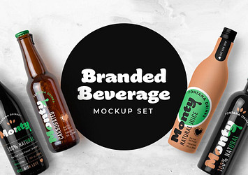 Branded Beverage Mockup Set