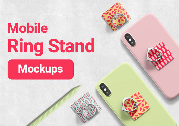 Mobile Ring Stand Mockups