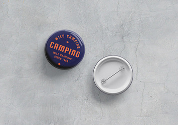 Button Badge Branding Mockups