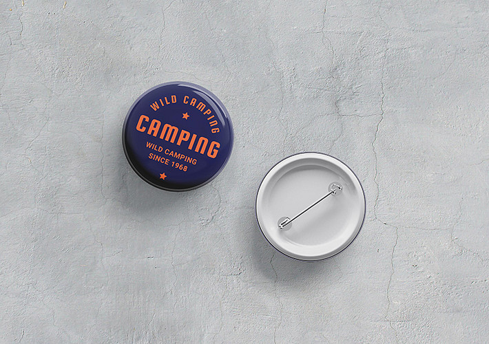 Button Badge Branding Mockups