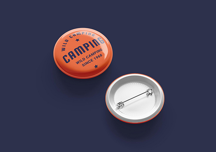 Button Badge Branding Mockups