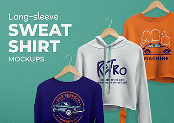 Long-Sleeve Sweatshirt Mockups