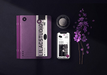 Lilac Office Stationery Set