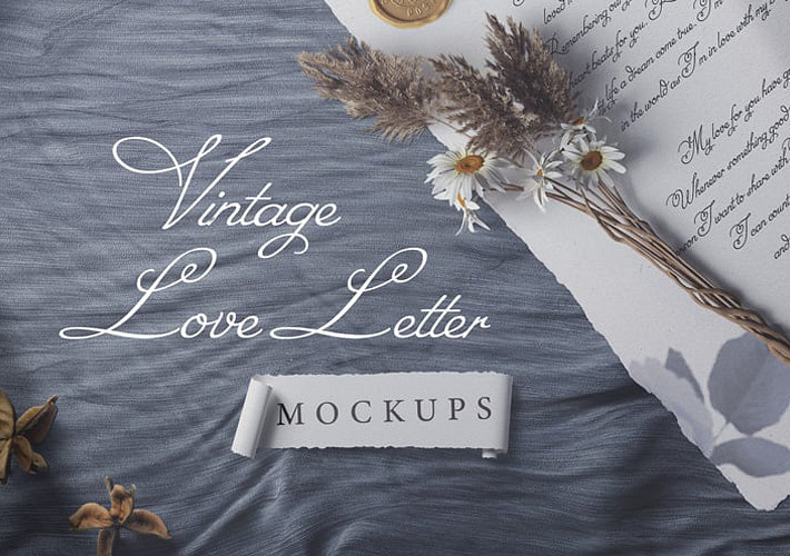 Vintage Love Letter Mockups