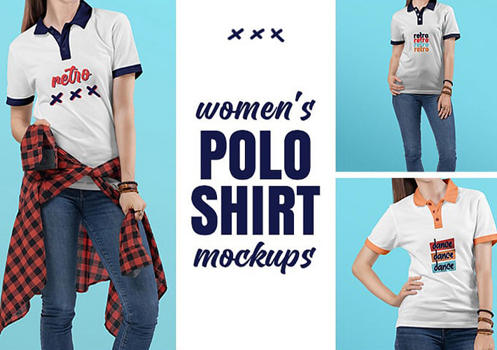 Women's Polo Shirt Mockups