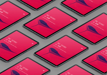 Isometric iPad Mockup Set