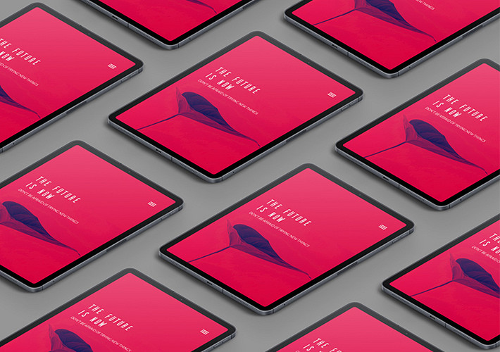 Isometric iPad Mockup Set