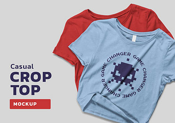 Casual Crop Top Mockups