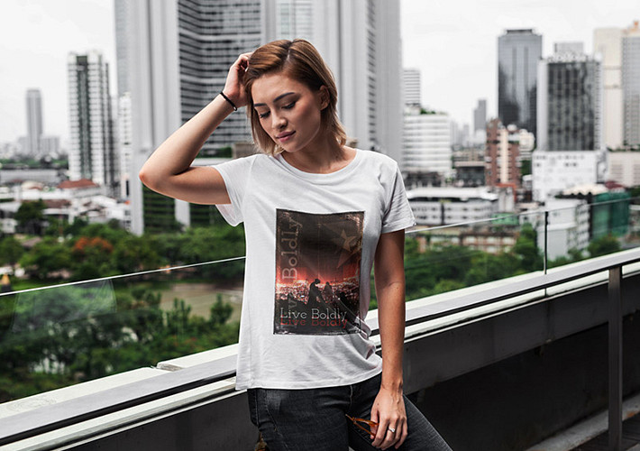 Urban Style Women T-shirt Mockups