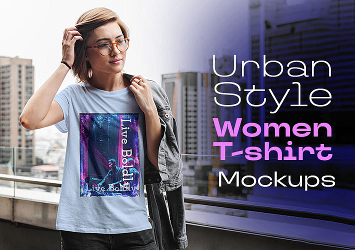 Urban Style Women T-shirt Mockups