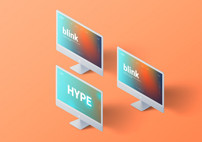 Isometric iMac Mockup Pack