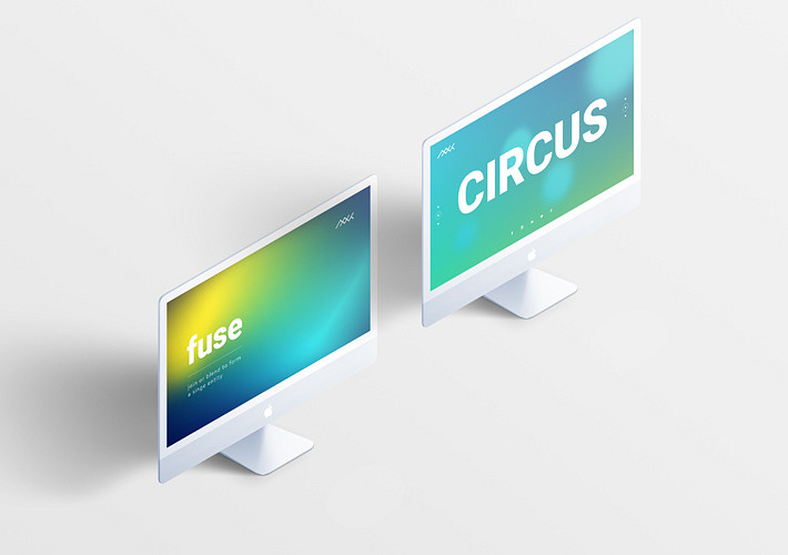 Isometric iMac Mockup Pack