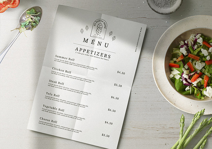 Healthy Food Menu Mockups