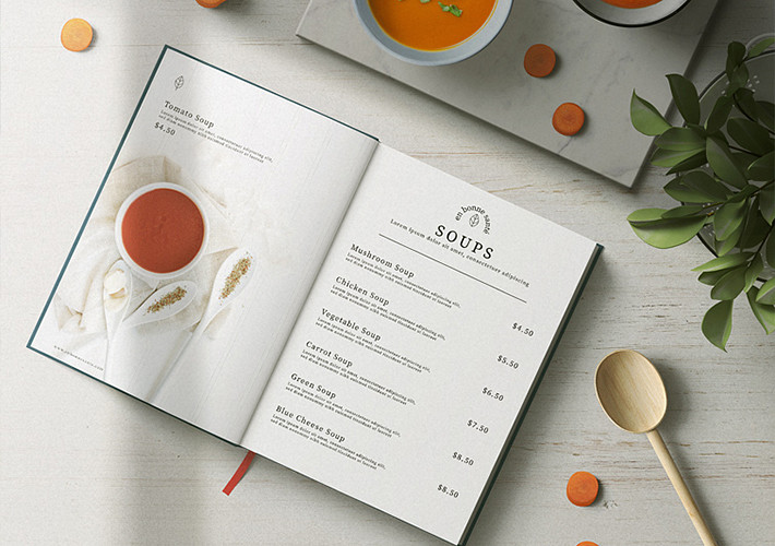 Healthy Food Menu Mockups