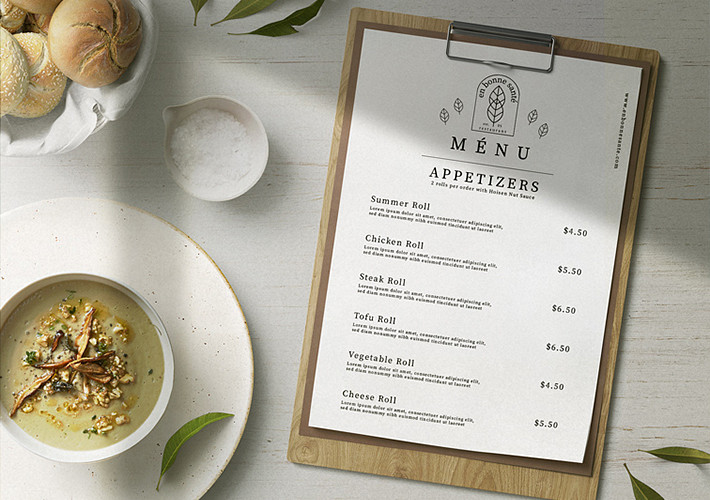 Healthy Food Menu Mockups