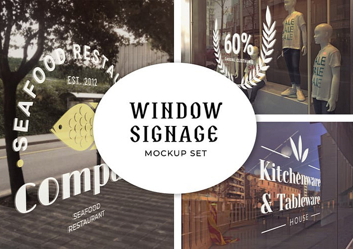 Window Signage Mockup Set