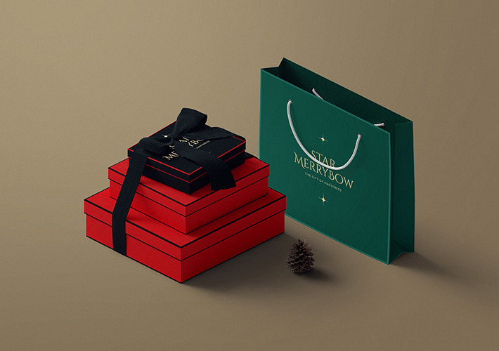 Christmas Packaging Mockup Set