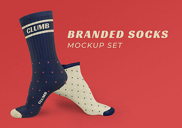 Branded Socks Mockup Set