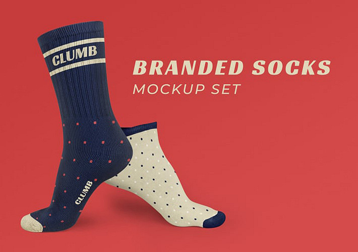Branded Socks Mockup Set