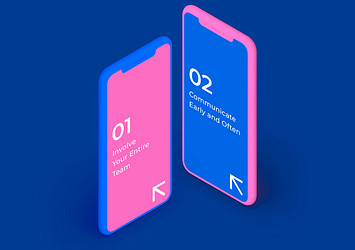 iPhone Isometric Clay Mockups
