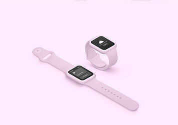 Apple Watch Clay Mockups