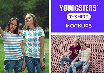Youngsters' T-Shirt Mockups