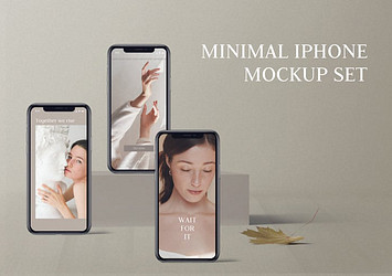 Minimal iPhone Mockup Set
