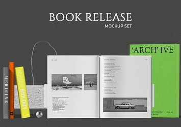Book Cover & Book Release Mockup Set