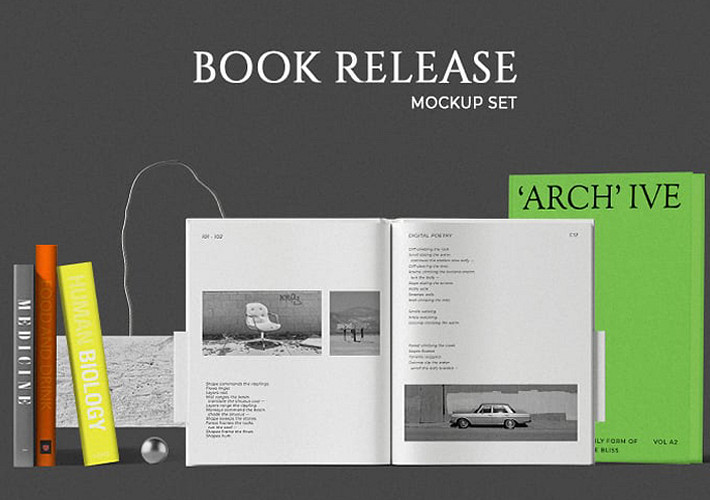 Book Cover & Book Release Mockup Set
