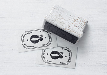Wooden Stamp Mockup Set