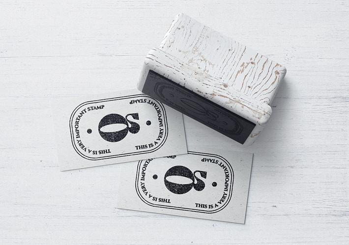 Wooden Stamp Mockup Set