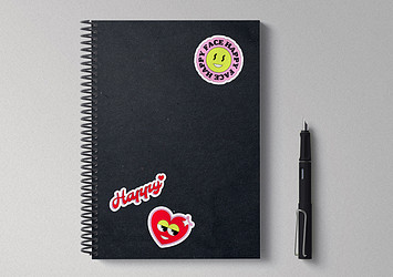 Die Cut Sticker Mockups