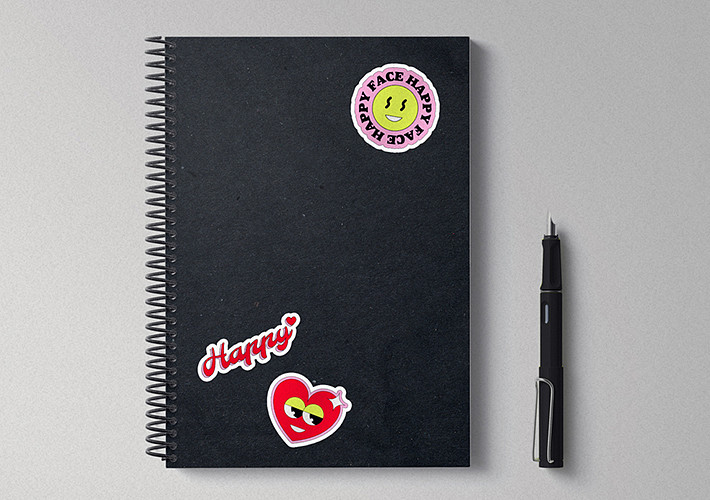 Die Cut Sticker Mockups