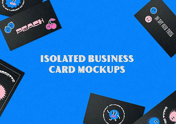 Isolated Business Card Mockups