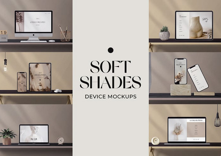 Soft Shades Device Mockups