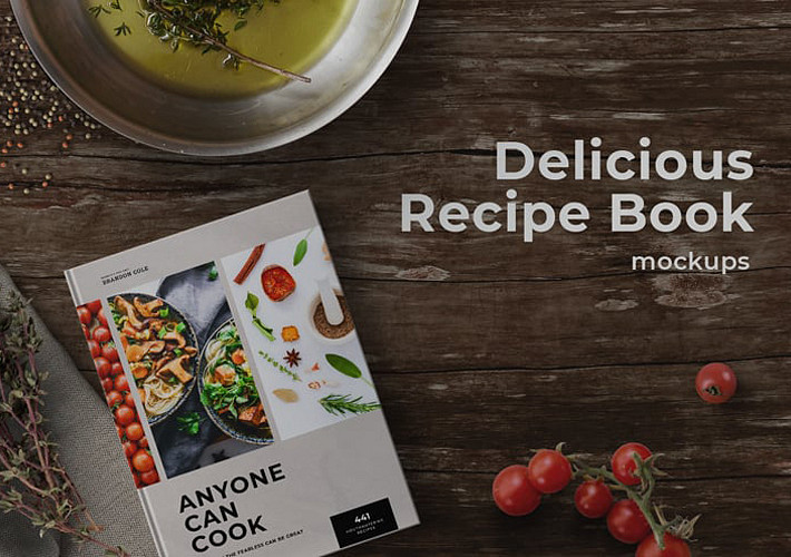 Delicious Recipe Book Mockups