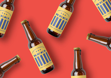 Beer Label Mockup Set