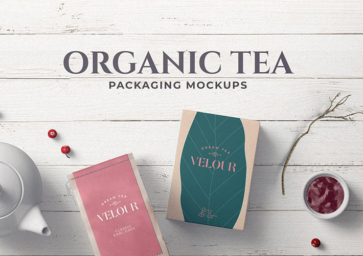 Organic Tea Packaging Mockups