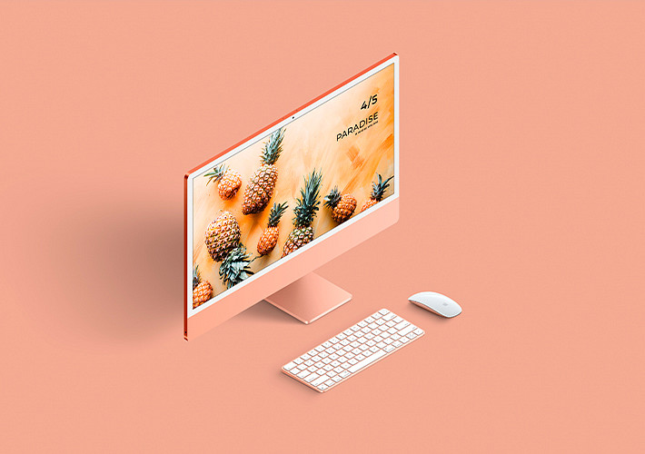 Realistic iMac Mockup Set